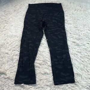 Lululemon Align Crop *21" Sequoia Camo Print Deep Coal Black